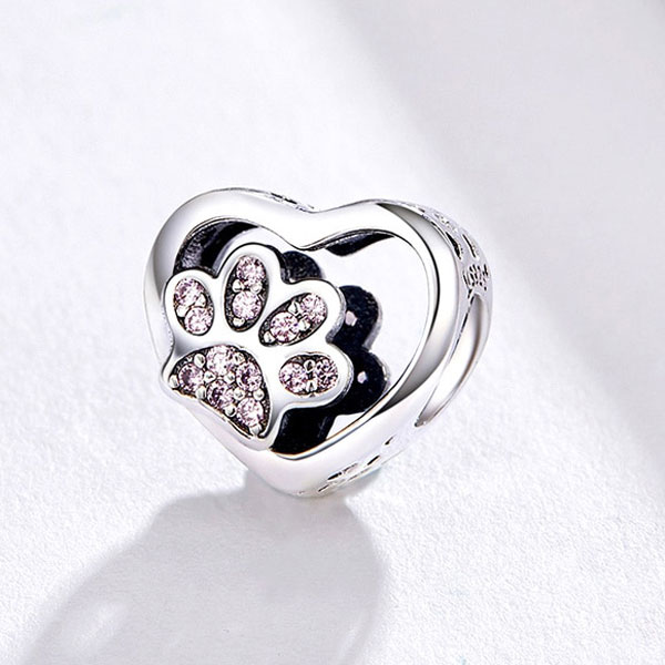 Paw-Print-in-my-Heart-Charm-6-web Sterling Silver Paw Print in my Heart Charm