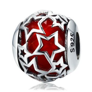 Shimmering Red Star Charm