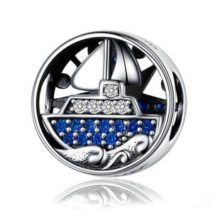 Ship and Compass Charm