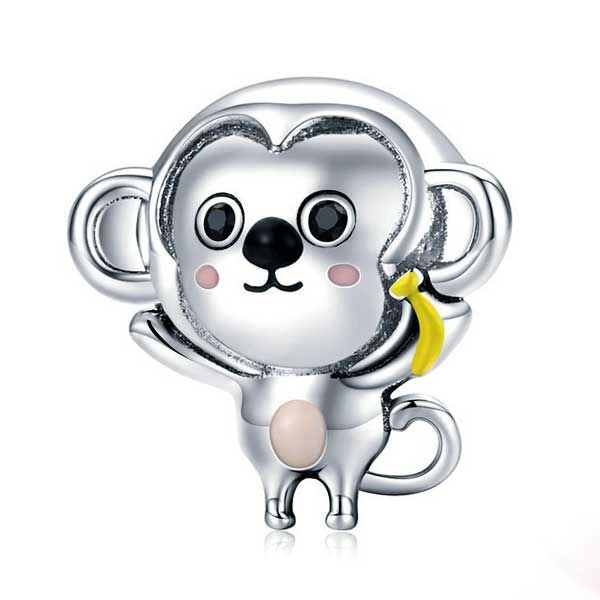 Baby Monkey Enamel Charm