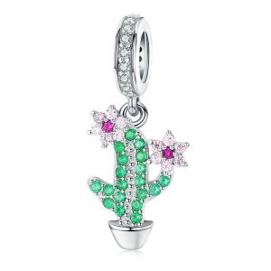 Flowering Cactus Pendant Charm