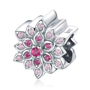 Pink Lotus Flower Charm