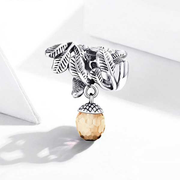 Lucky Pine Cone Crystal Charm