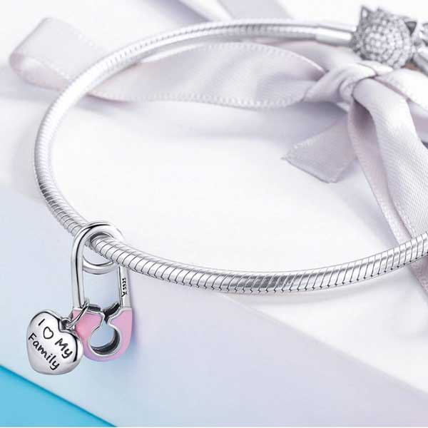Family Safety Pin Charm