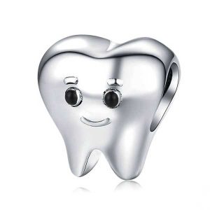 Happy Tooth Silver Charm