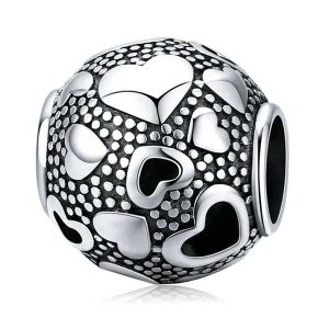 Retro Heart Ball Charm